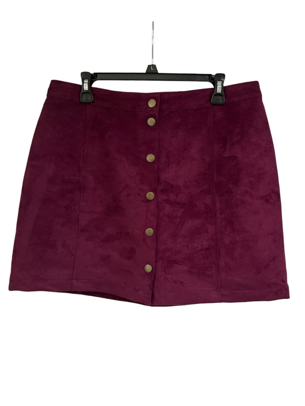 Old Navy Burgundy Button-Front Mini Skirt